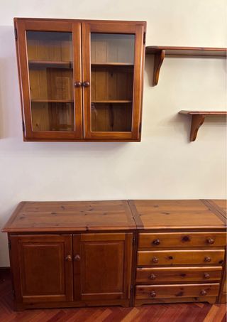 Mueble de salón de madera maciza