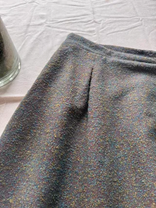 Gonna midi vita alta vintage verde taglia M