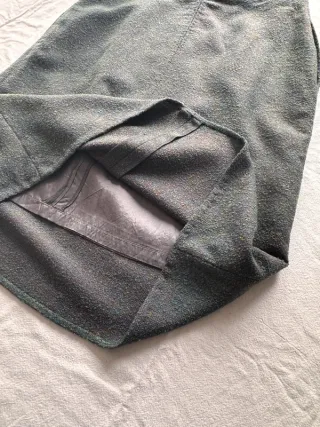 Gonna midi vita alta vintage verde taglia M