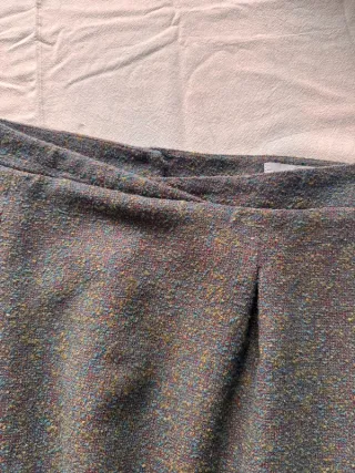 Gonna midi vita alta vintage verde taglia M