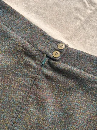 Gonna midi vita alta vintage verde taglia M