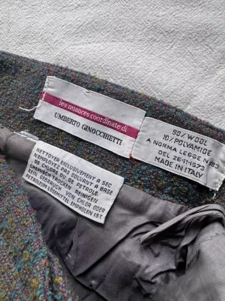 Gonna midi vita alta vintage verde taglia M