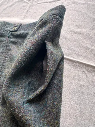 Gonna midi vita alta vintage verde taglia M