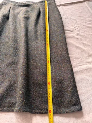 Gonna midi vita alta vintage verde taglia M