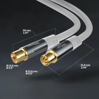 KabelDirekt – Cable Antena TV 4K, Cable Coaxial – 0,5m