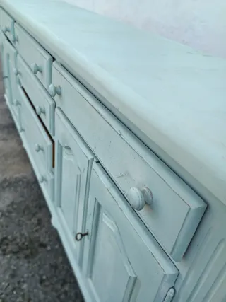 Aparadorvintage verde/azul desgastado REBAJADO!!!!