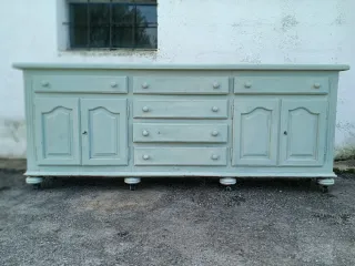 Aparadorvintage verde/azul desgastado REBAJADO!!!!