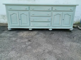 Aparadorvintage verde/azul desgastado REBAJADO!!!!