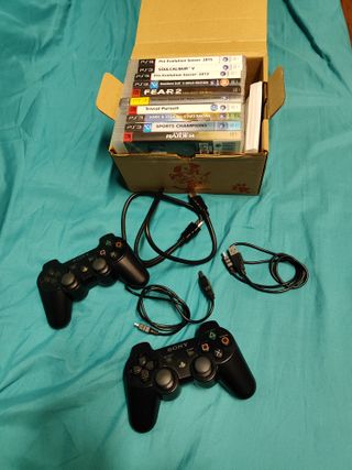 Consola PS3 Negra + 2 Mandos + Juegos