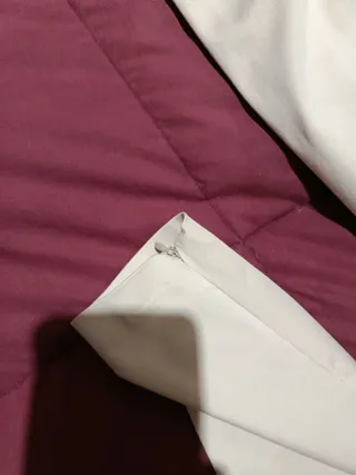 Vestido midi beige y negro talla S