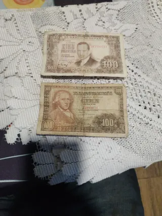 2 Billetes 100 Pesetas 1948 y 1953