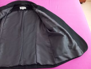 Chaqueta de vestir negra 80% Lana Talla L