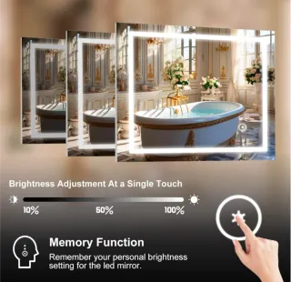 Specchio da bagno LED 100x60