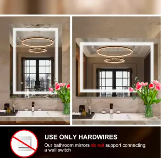 Specchio da bagno LED 100x60