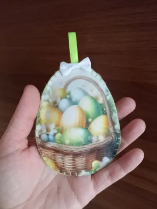 Uovo Pasquale Decorato Coniglio Cesto Uova