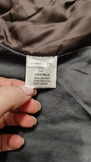 Giacca uomo in pelle testa di moro