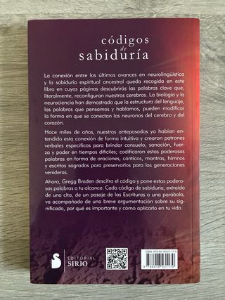 Libro Codigos de sabiduria de Gregg Braden
