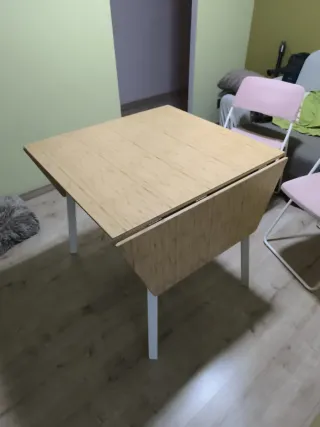 Mesa abatible Ikea bambú