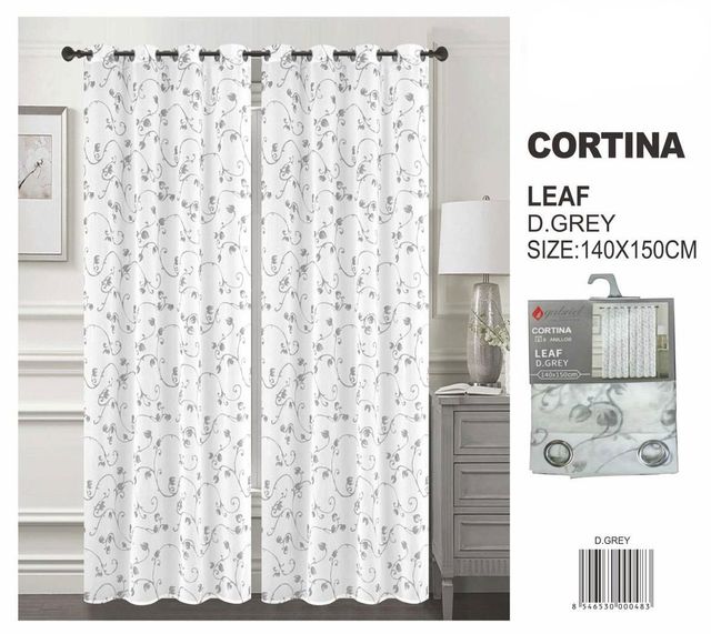 Cortine Gabriel Leaf Blu 140x150cm (2pz)