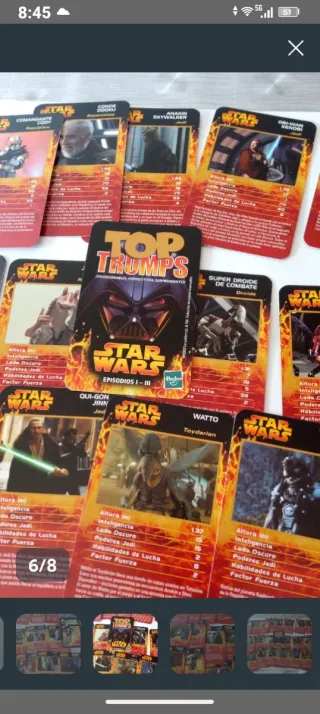 Baraja Cartas Star Wars Episodios I-III Top Trumps