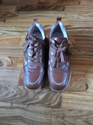 Deportivas Piel Napa Marrón