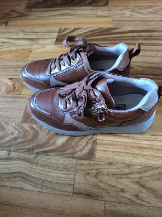 Deportivas Piel Napa Marrón