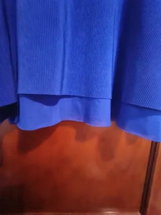 Top Mango tirantes azul pavo