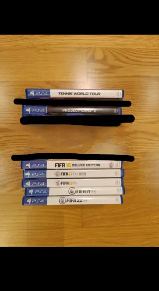 Juegos PS4: FIFA 22, FIFA 19, Project Cars 2, Tenn