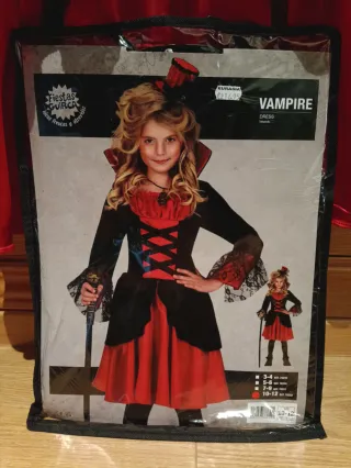 Disfraz Vampira Niña Talla 10-12