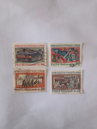 Francobolli 1918 Cinquantenario Vittoria 1 Guerra