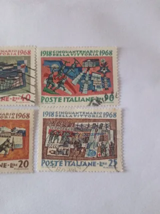 Francobolli 1918 Cinquantenario Vittoria 1 Guerra