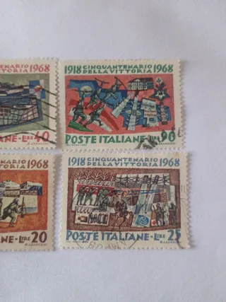 Francobolli 1918 Cinquantenario Vittoria 1 Guerra