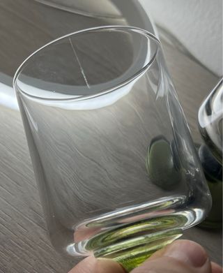 Set 5 Calici Vetro Verde Vintage