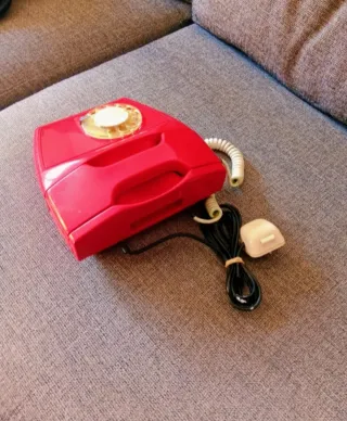 Teléfono Antiguo Rojo Años 70