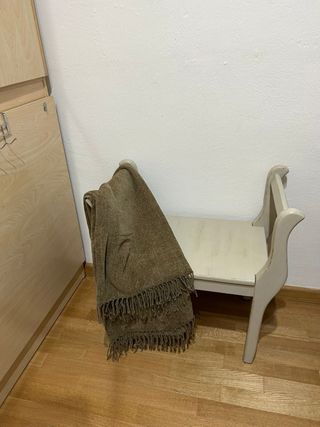 Banqueta madera,restaurada