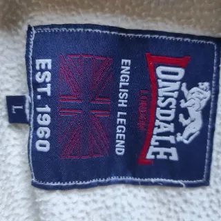 Felpa Lonsdale beige con zip