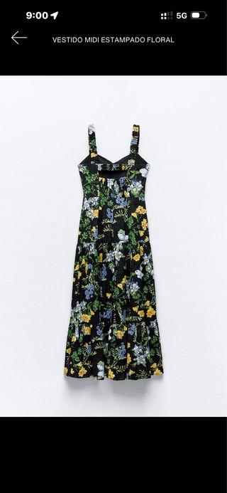 VESTIDO MIDI ESTAMPADO FLORAL