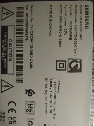 Despiece Samsung QE43QN90BAT