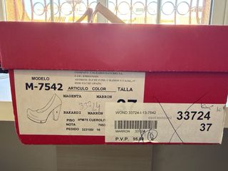 Zapatos Wonders piel cocodrilo marrones talla 37