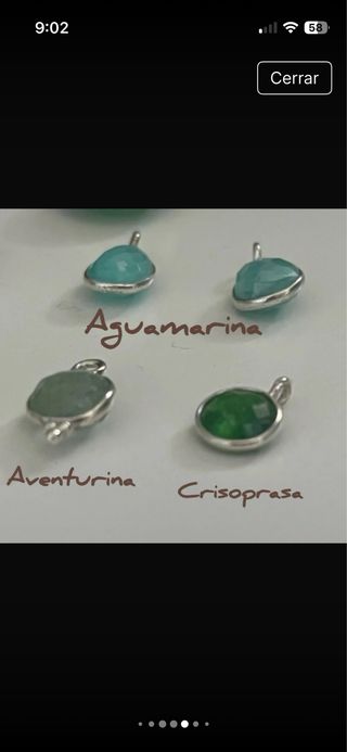 Colgantes Piedra Natural engarzada en plata