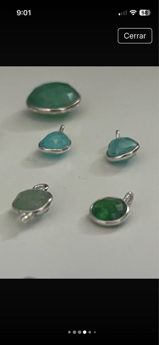 Colgantes Piedra Natural engarzada en plata