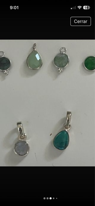 Colgantes Piedra Natural engarzada en plata