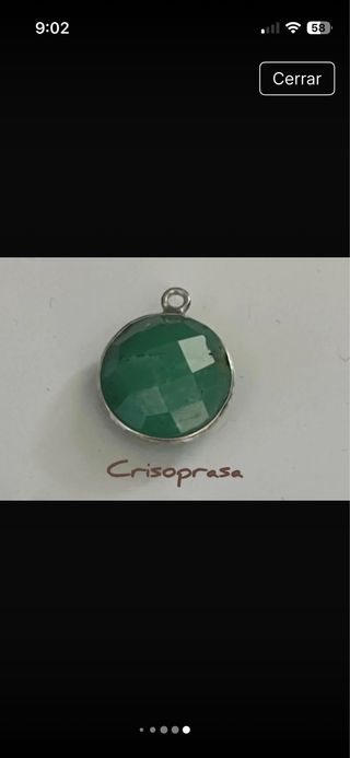 Colgantes Piedra Natural engarzada en plata