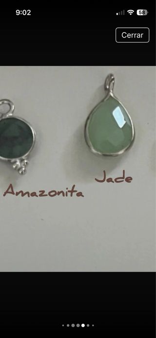 Colgantes Piedra Natural engarzada en plata