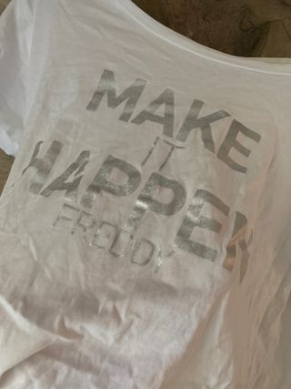 T-shirt Freddy bianca con stampa