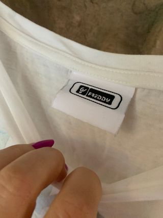 T-shirt Freddy bianca con stampa