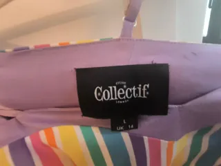 Vestido Pin Up Rayas Arcoíris