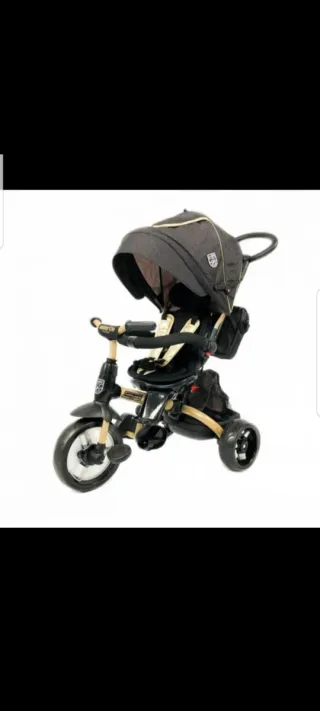 Triciclo para bebé con toldo y manillar