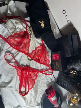 Conjunto Lencería rosa o rojo.. precio unidad