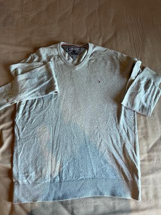 Jersey Tommy Hilfiger Talla L Gris Claro